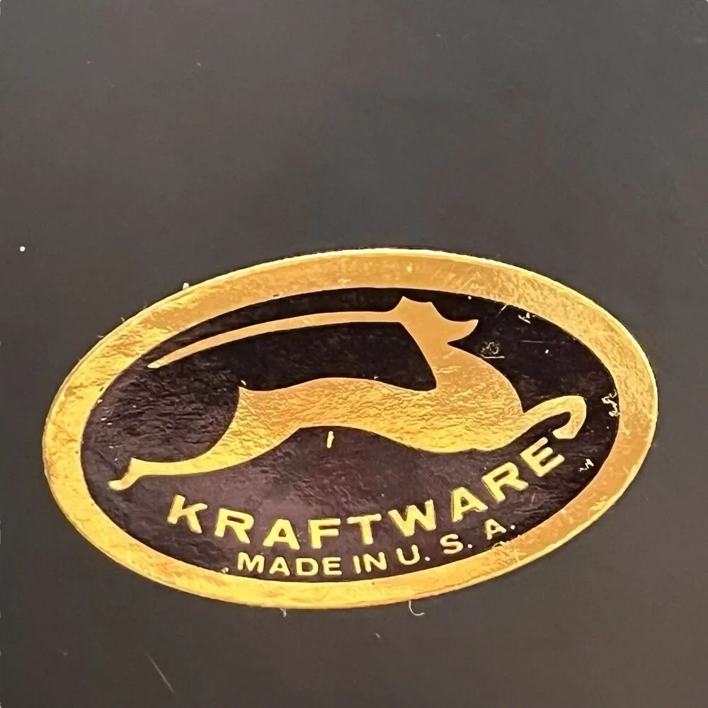 Kraftware Ice Bucket World Map Alcohol Advertising Man Cave USA Barware Vintage